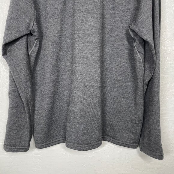 Icebreaker Men XL Dark Gray 320 1/4 Zip Sweater Merino Wool - Picture 7 of 11